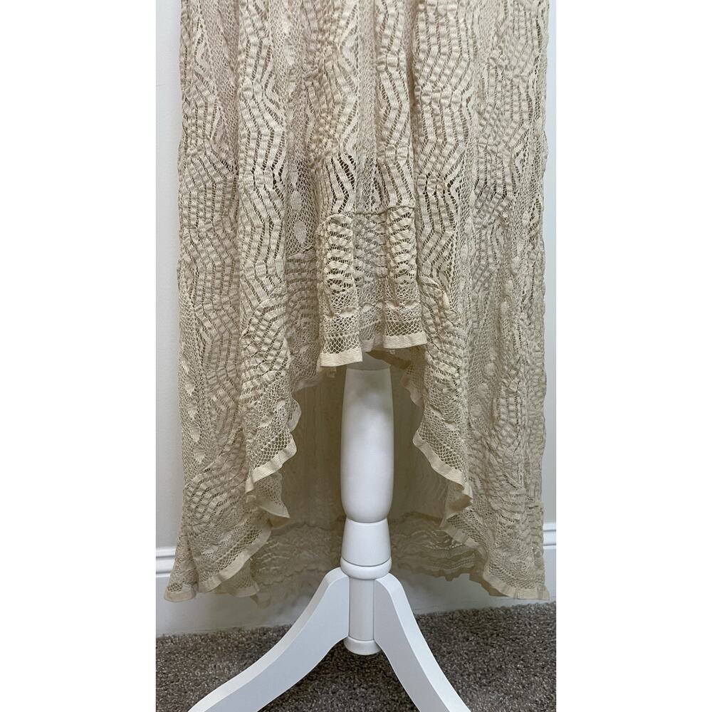 Cottagecore Fairy Coquette Romantic Lace Dress Boho Bridal Prairie Angel Size 4 - Picture 7 of 12